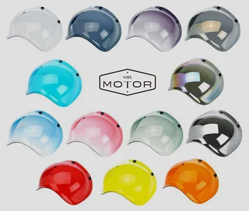 

Can flip the lens 13 Colors Vintage Durable Windshield Motorcycle Lens Bubble Visors Wind Shield Helmet Visor Retro Windscreen