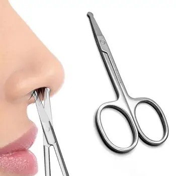 

100% New 1pc 3.5" Stainless Steel Mini Portable Curved Mustache Tools Trimmer Hair Care Remover Personal Safety Scissor