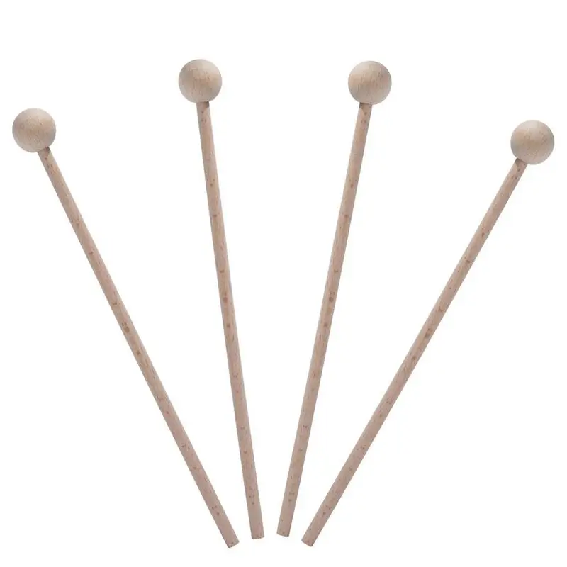 

2 Pair Wood Mallets Percussion Sticks for Energy Chime, Xylophone, Wood Block, Glockenspiel and Bells
