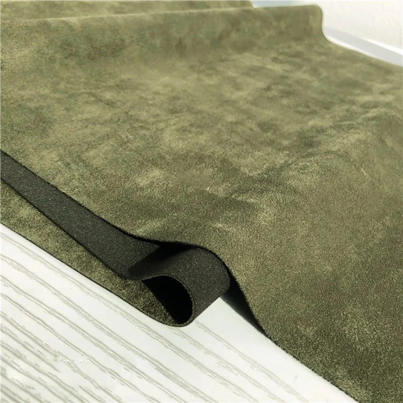 Оливково-Зеленая эластичная искусственная синтетическая замша дизайнерская Ткань DIY пальто юбка Материал Базен Riche Getzner Telas Stoffen 90x150 см