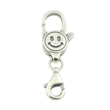 

Genuine 925 Sterling Silver Charms Vintage Smiling Lobster Lock Clasp for Women Fit for European Charm Bracelets