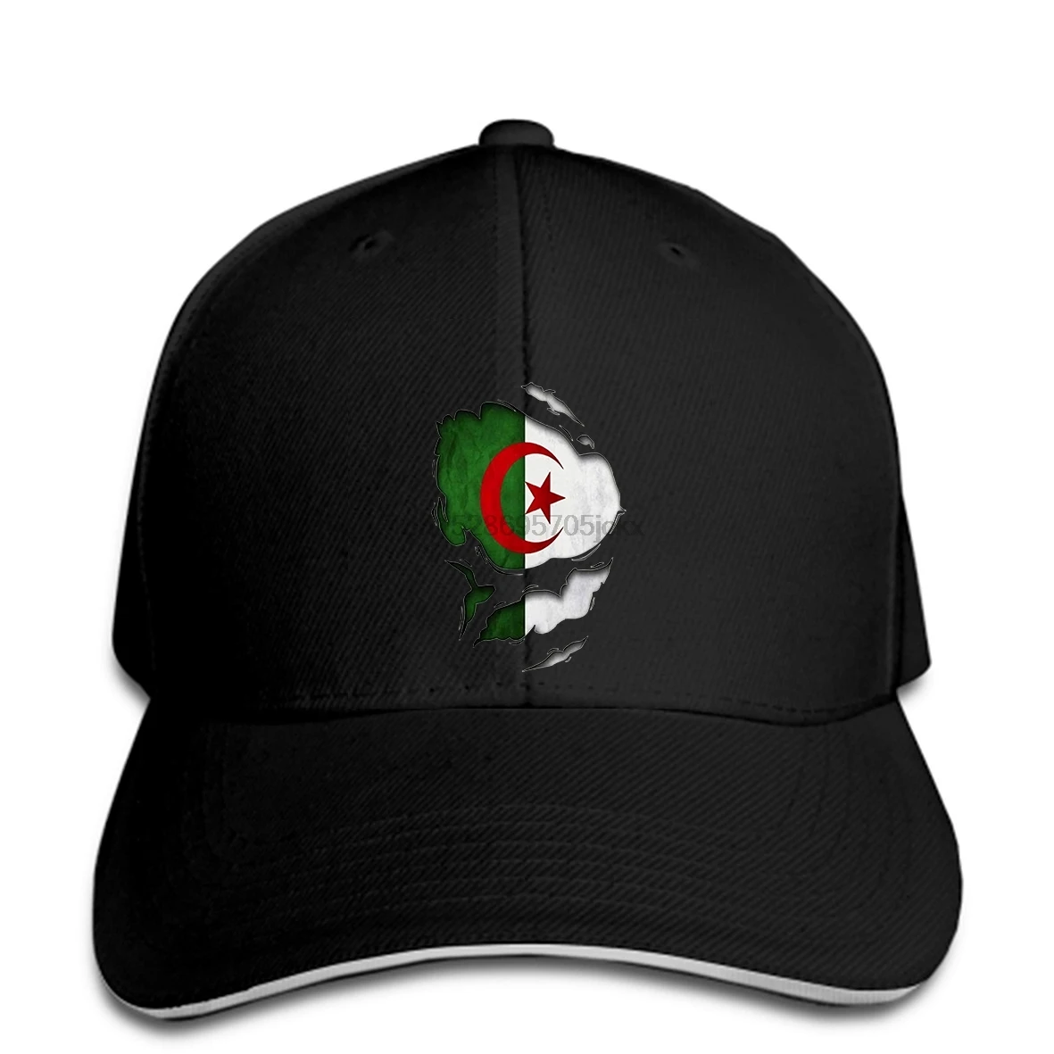 Algerian Algeria Ripped Effect Under Mens Baseball cap snapback hat Peaked