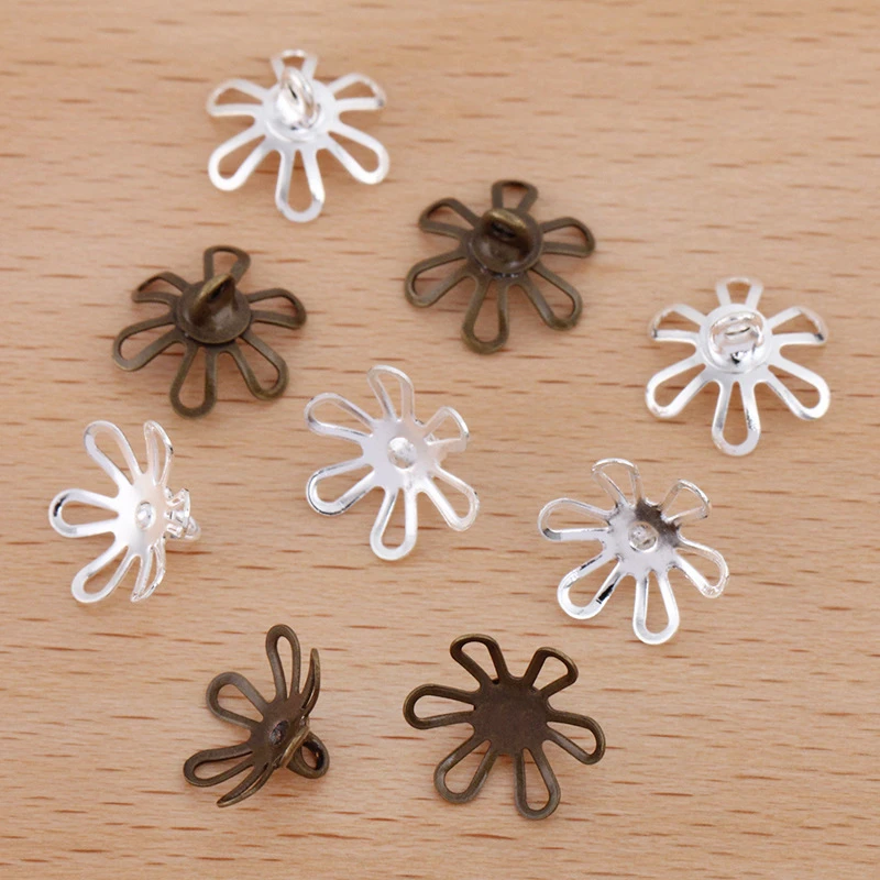 10 Round Filigree Gold//Silver Tone Floral Crafts Jewelry Findings 17 mm Vintage