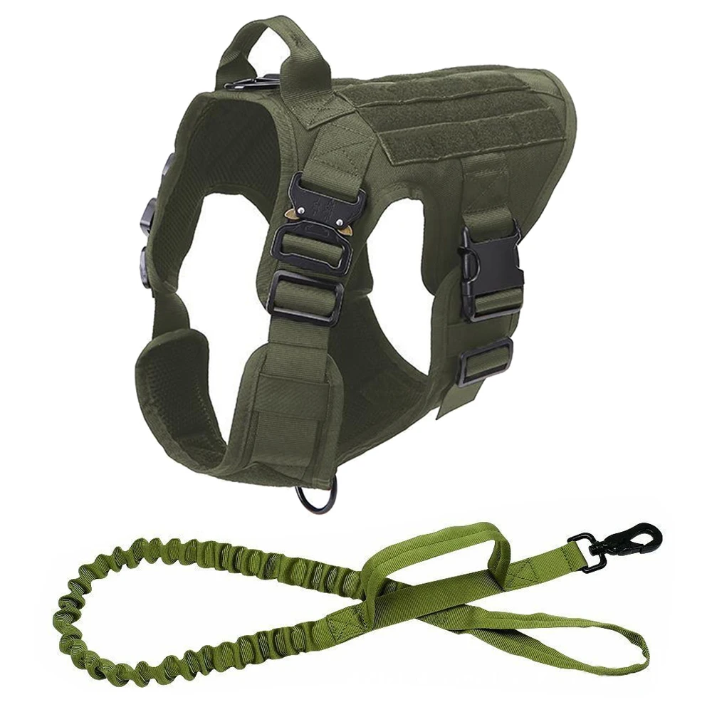 

Tactical Service Dog Vest Breathable Military Dog Clothes K9 Harness Adjustable Size Training Hunting Molle Dog Vest Harness
