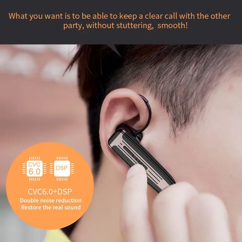 K3 Bluetooth 5 0 wireless headset in ear large battery long standby single ear hands free call headset fone de ouvido earbuds