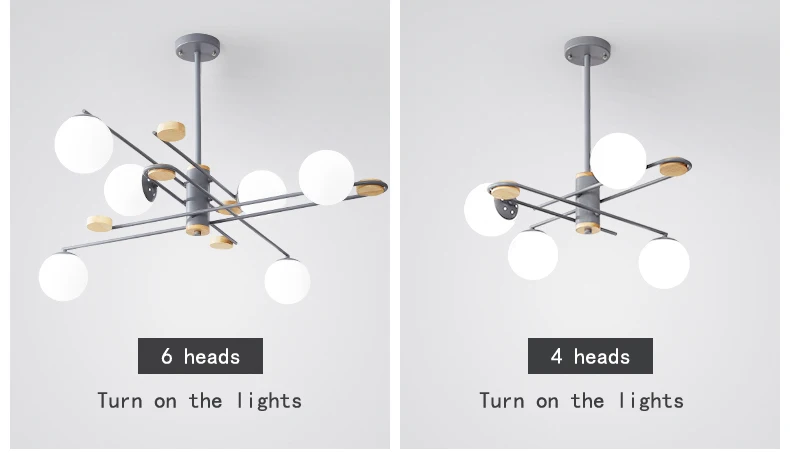 Скандинавская креативная Современная Минималистичная люстра из твердой древесины для гостиной, светодиодная Люстра для ресторана, спальни, молекулярная Волшебная фасоль, индивидуальная лампа
