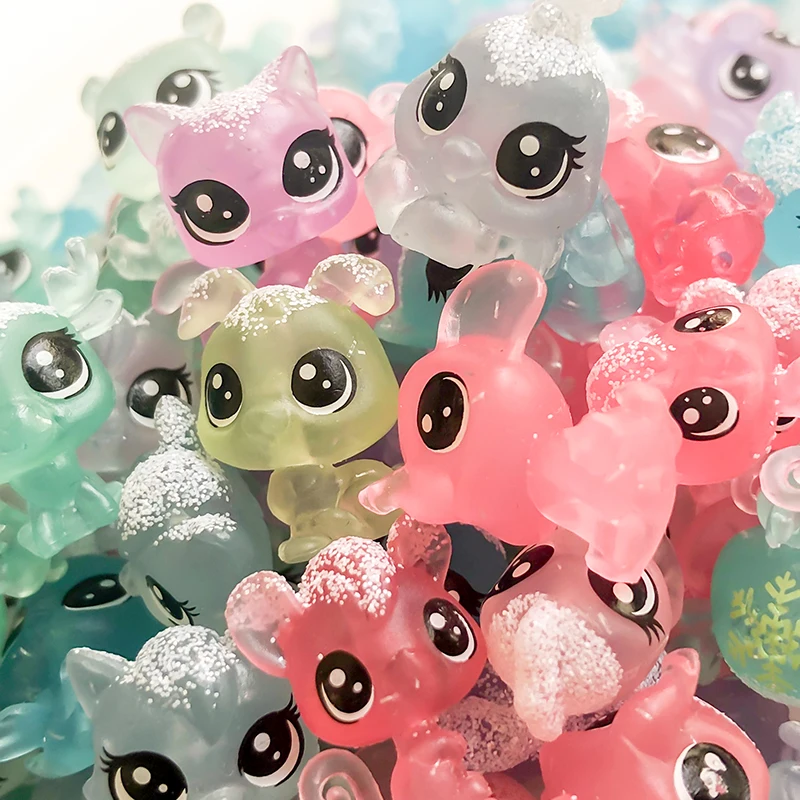 1 см LPS Pet shop Снежинка прозрачность лимит Коллекция фигурка колли собака кошка животные свободные милые детские игрушки фигурка подарок Лпс куклы блайз игрушки для девочек кукла