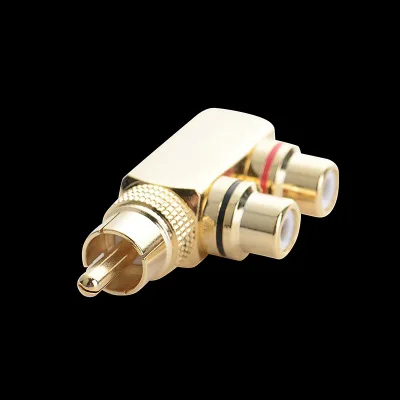 1 RCA штекер до 2 RCA розетка AV аудио-видео адаптер разъем сплиттер Конвертер Разъем