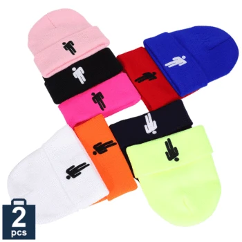 

Men Women Hip-hop Couple Hats Knitted Winter Skullies Bonnet Cap Hat Beanies for Girls Boys Casual Embroidery Plain