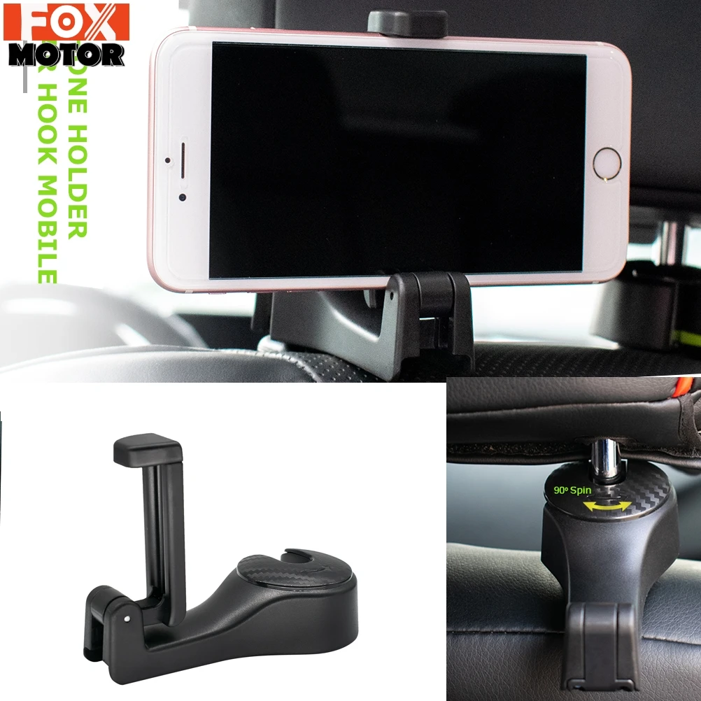 Gancho reposacabezas Universal para coche, colgador de respaldo para coche, soporte para teléfono móvil, Clip, bolsa de herramientas, estilismo para coche
