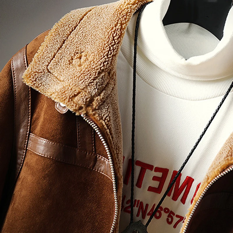 Зимние пальто из искусственного меха больших размеров 4XL 5XL винтажные мужские куртки и пальто из искусственного меха кожаная уличная шуба A859