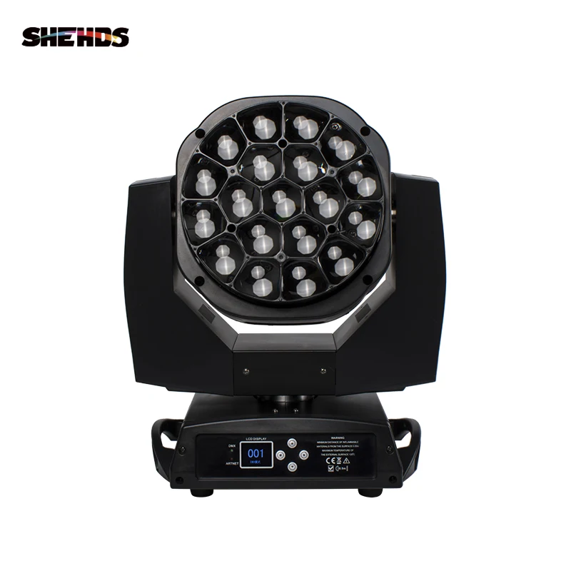 LED Beam+Wash Big Bees Eyes 19x15W RGBW Zoom Lighting DMX Effect Wash Moving Head DJ Disco Party Wedding Decoration Family Bar