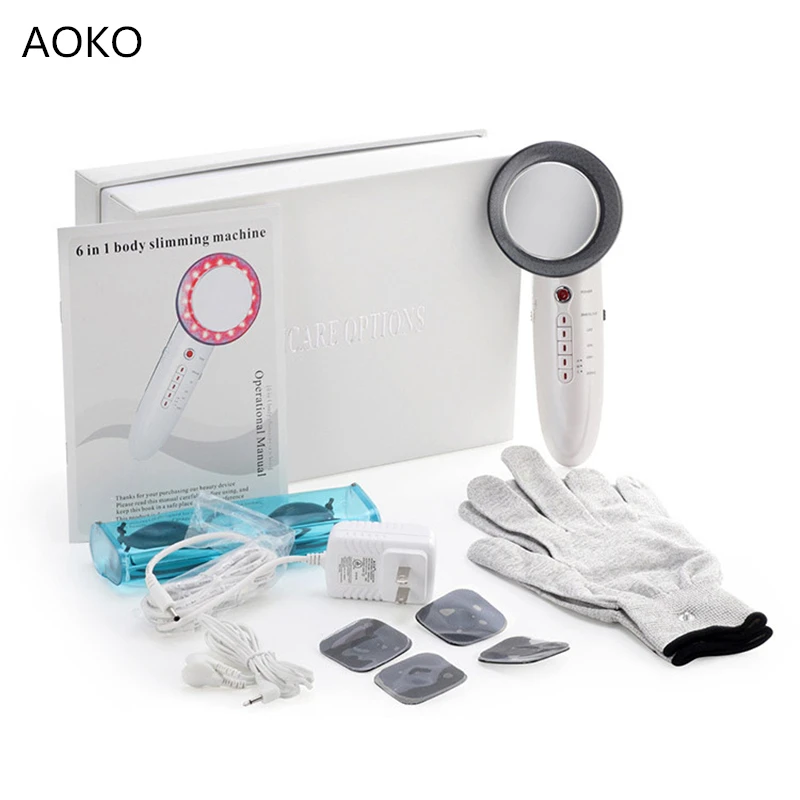 AOKO EMS, кавитация, инфракрасная ультразвуковая машина для похудения тела, устройство для красоты лица, для похудения, фотонная терапия, массаж, домашний салон