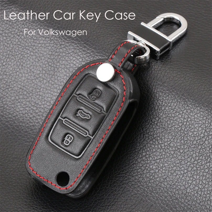 Кожаный чехол для ключей для Volkswagen VW Passat CC Polo Golf Jetta Tiguan Gol CrossFox Plus Eos Scirocco Beetle для Skoda Octavia