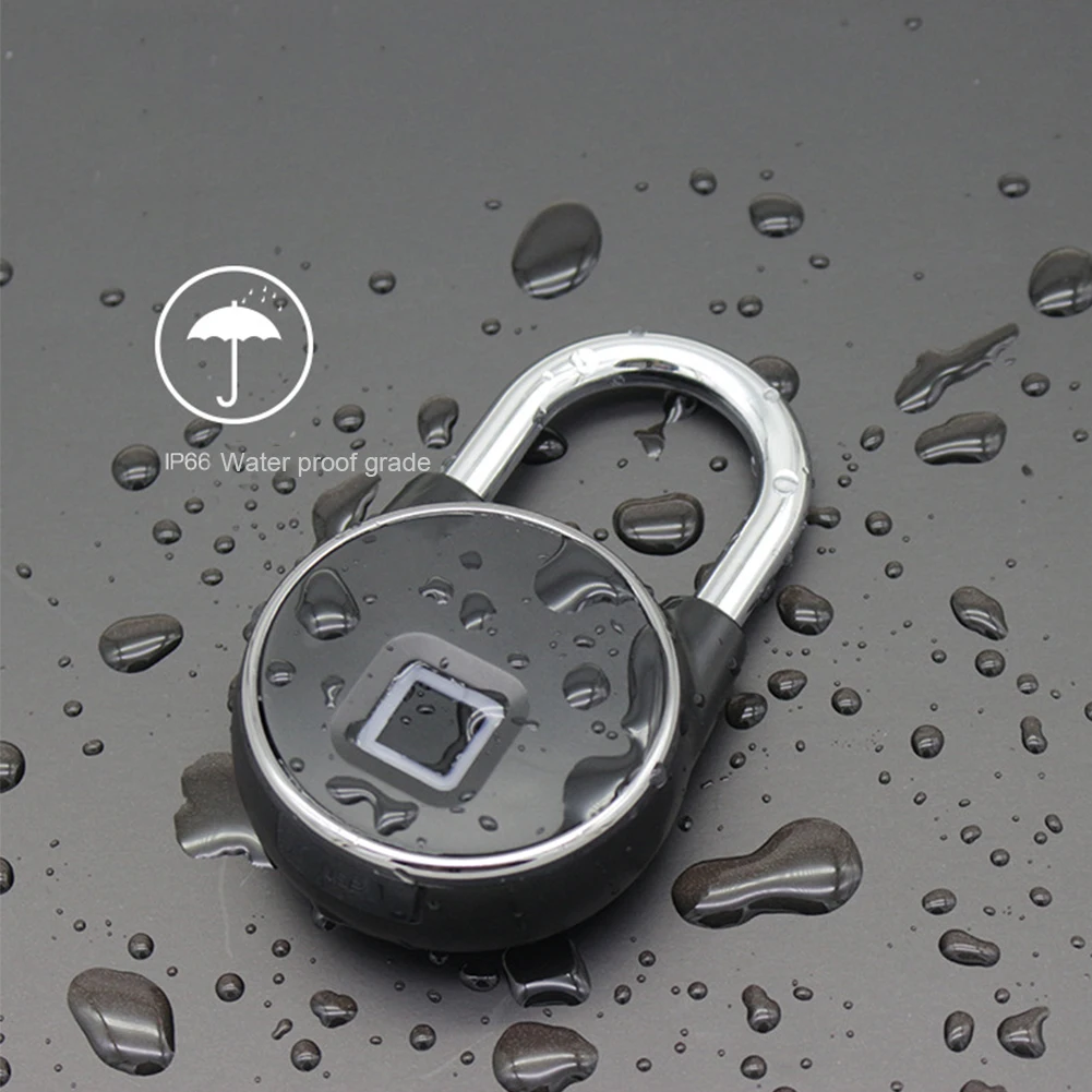 

Outdoor Backpack Waterproof Fingerprint Lock Anti Theft Smart Padlock Mini Travel Security Portable Biometric USB Rechargeable