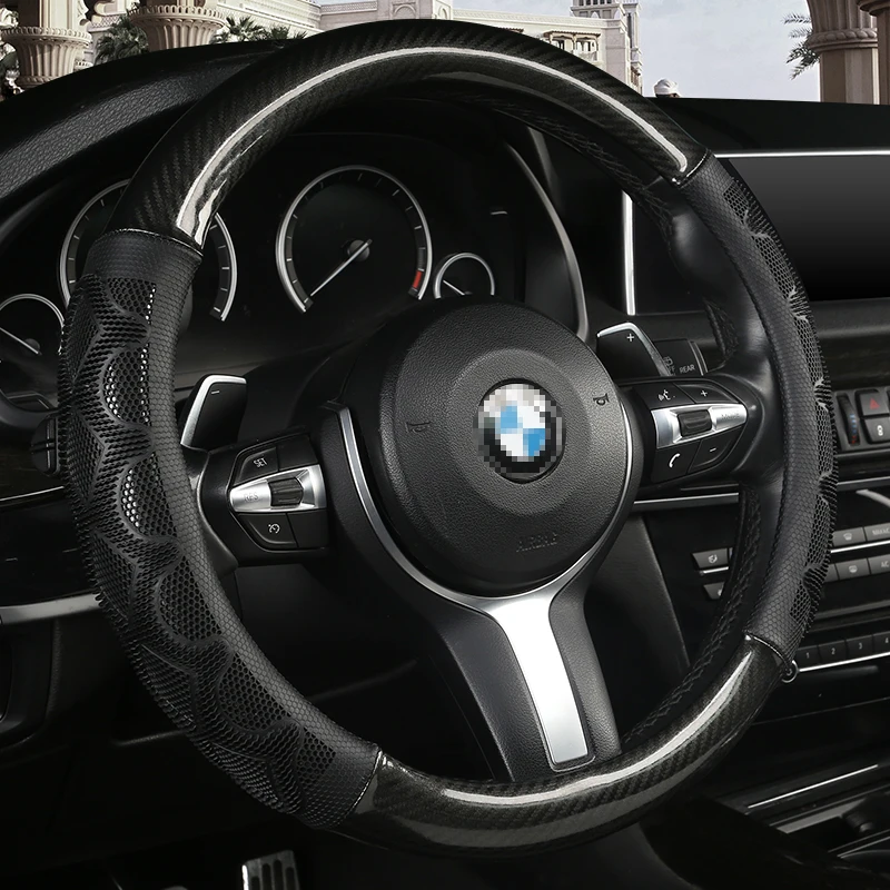DERMAY чехол рулевого колеса автомобиля из углеродного волокна для BMW X1 X3 X4 X5 X6 X7 e36 e39