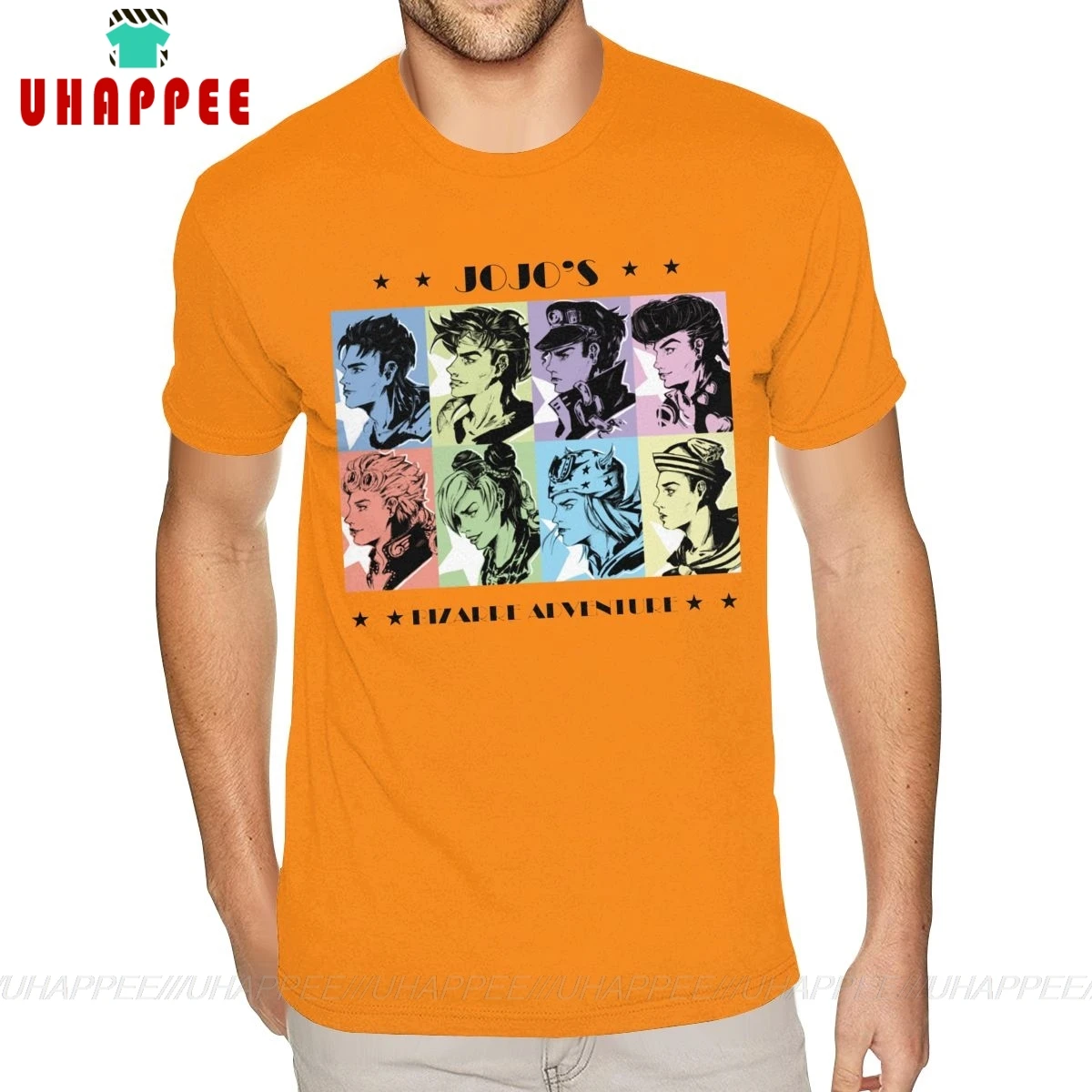 Потрясающая Винтажная Футболка JoJo Bizarre Adventure на заказ с коротким рукавом Мужские