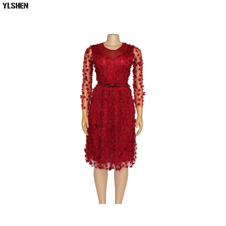 African Dresses for Women Dashiki 2019 New African Dress Africa Clothes Bazin Sexy Embroidered Glitter Robe Africain Grown 19