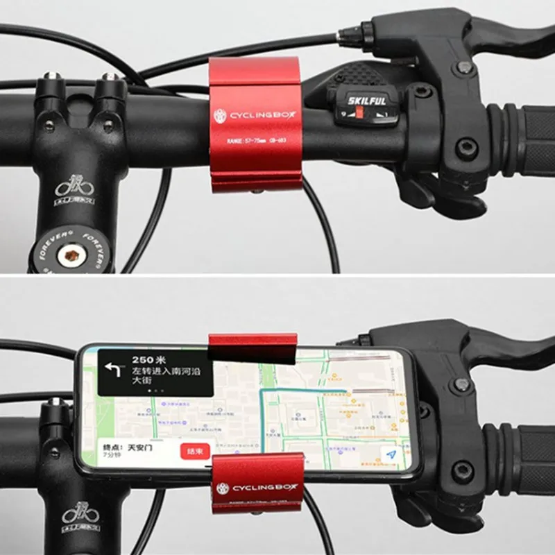 

Bike Smartphone Holder Mobile Phone Bicycle Handlebar Stand Cellphones Invisible Annular Bike Phone Holder Aluminium Alloy Bike