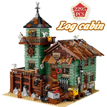 

Ideas Technic Fisherman Cabin old Fishing Store and Pier Building Blocks Creator Expert Street View MOC Model Toy Bricks