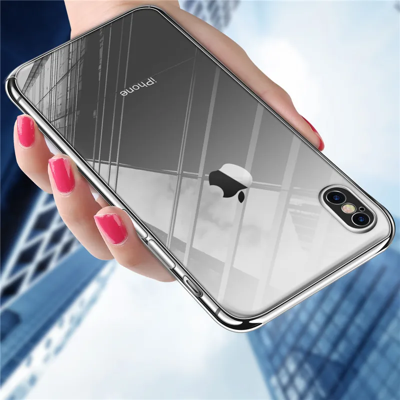 

moskado Transparent Phone Cover For iPhone 11 Pro X XR XS Max Shockproof Back Case For iPhone 6 6S 7 8 7Plus Hard PC Phone Cover