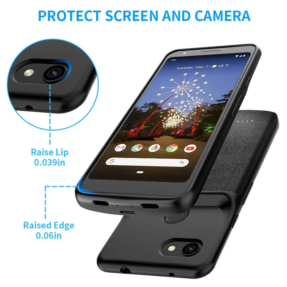 Чехол Newdery для аккумулятора Pixel 3A XL 4700 мАч чехол power мягкий черный из ТПУ