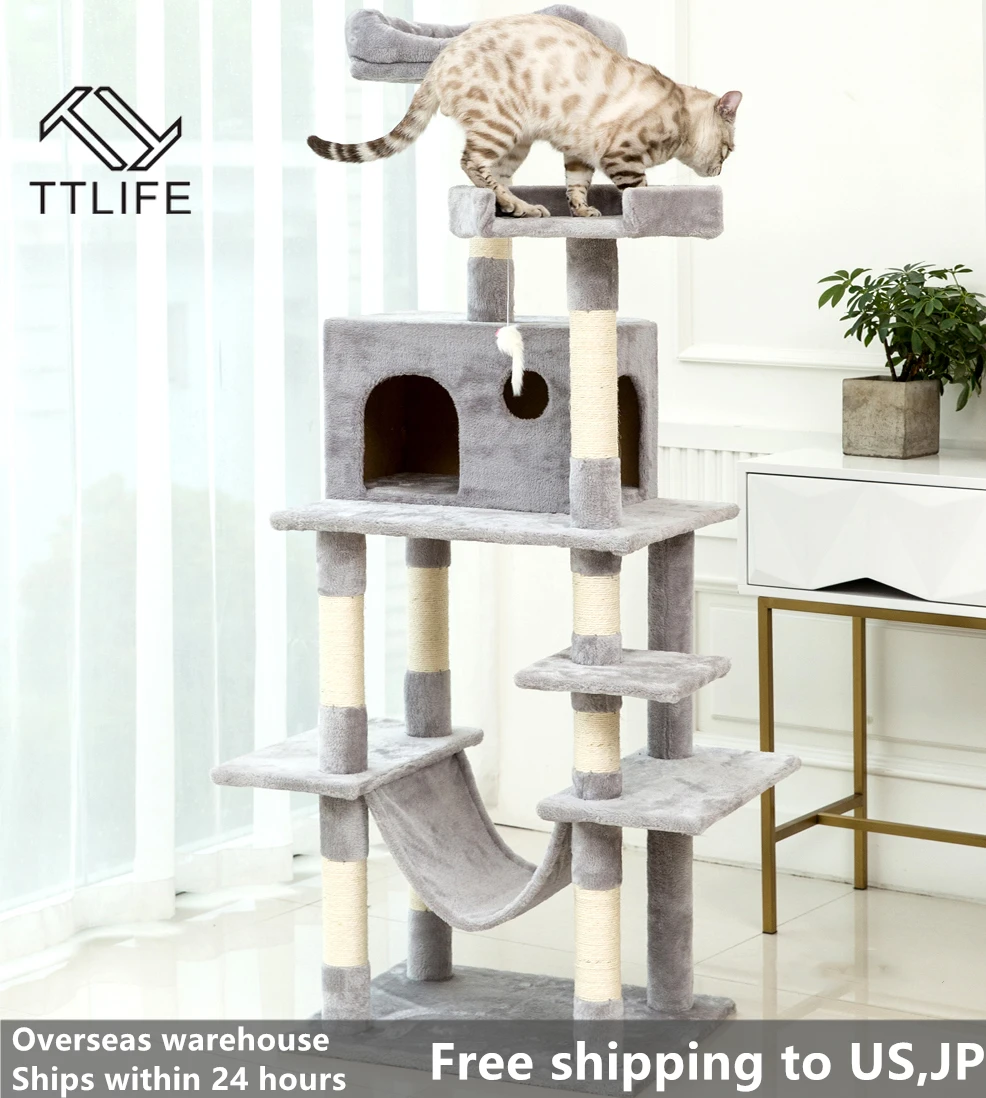 

Domestic Delivery Cat Jumping Toy with Ladder Scratching Wood Climbing Tree for Cat Climbing Frame Cat Furniture Scratching Post