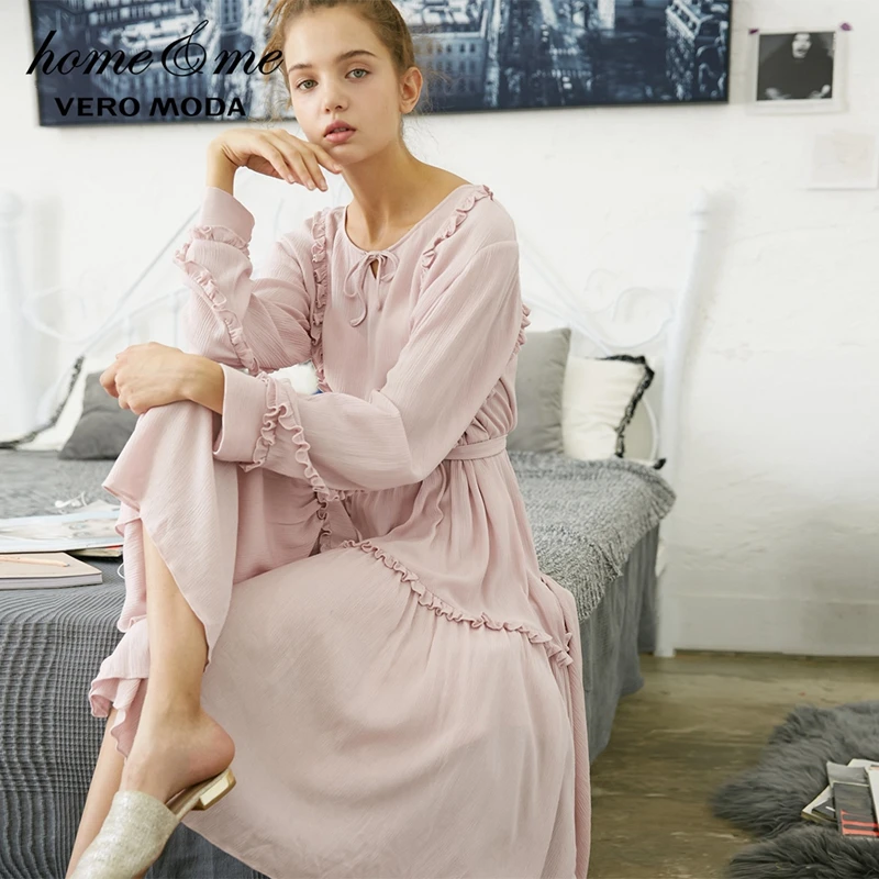 Женское платье с оборками и шнуровкой|Ночные сорочки пижамы| |