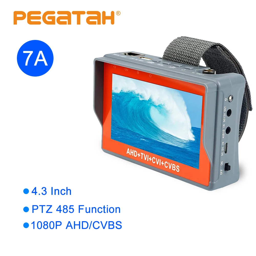 

4.3 inch TFT LCD Analog CVBS AHD 2MP Support UPT Cable Test CCTV camera tester monitor for security camera system