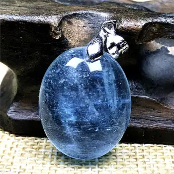 

Genuine Natural Ocean Blue Aquamarine Pendant Jewelry For Woman Man Love Gift Crystal Stone 31x17x10mm Oval Beads Gemstone AAAAA