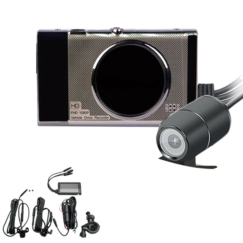 

3 Inch Motorcycle Dvr Sprint Camera Full Hd 1080P/720P Lcd Dual Camera Front and Rear View Mirror Waterproof Camera Gps G-Sens