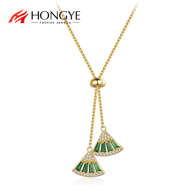 HONGYE New Trendy Ladies Simple Design Necklace Smooth Alloy Banana Leaf Shape Pendant Delicate Special Beauty 2020 Collier | Украшения и