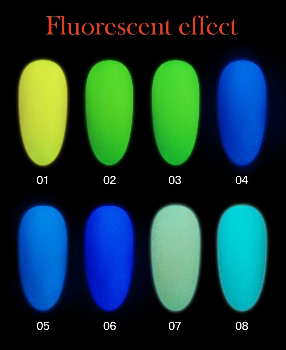 Modelones светящийся Гель-лак для ногтей замачиваемый УФ/светодиодный Полупостоянный светодиодный гель светящийся в темноте флуоресцентный эффект 8 цветов
