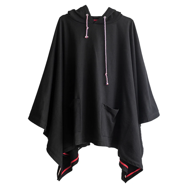 Men's hoodie Spring and autumn loose-fitting bat hoodie street dance hoodie cape men's coat large fashion