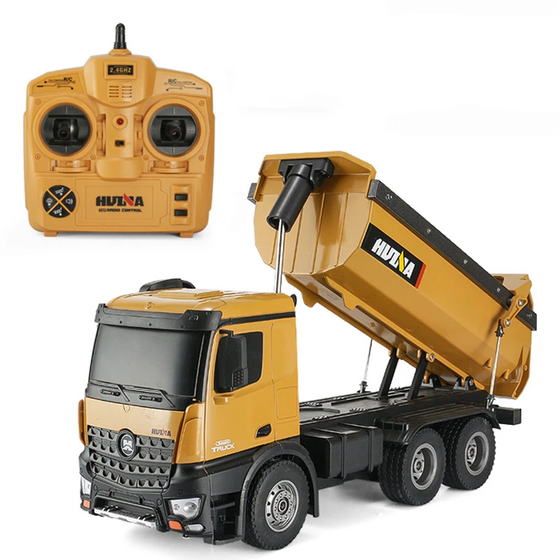 

Hot Sale HUINA 1573 1/14 ScaleCAR 2.4GHz RC Dumping Truck Remote Control Engineering Vehicle Toys For Children Kids Boys Gift