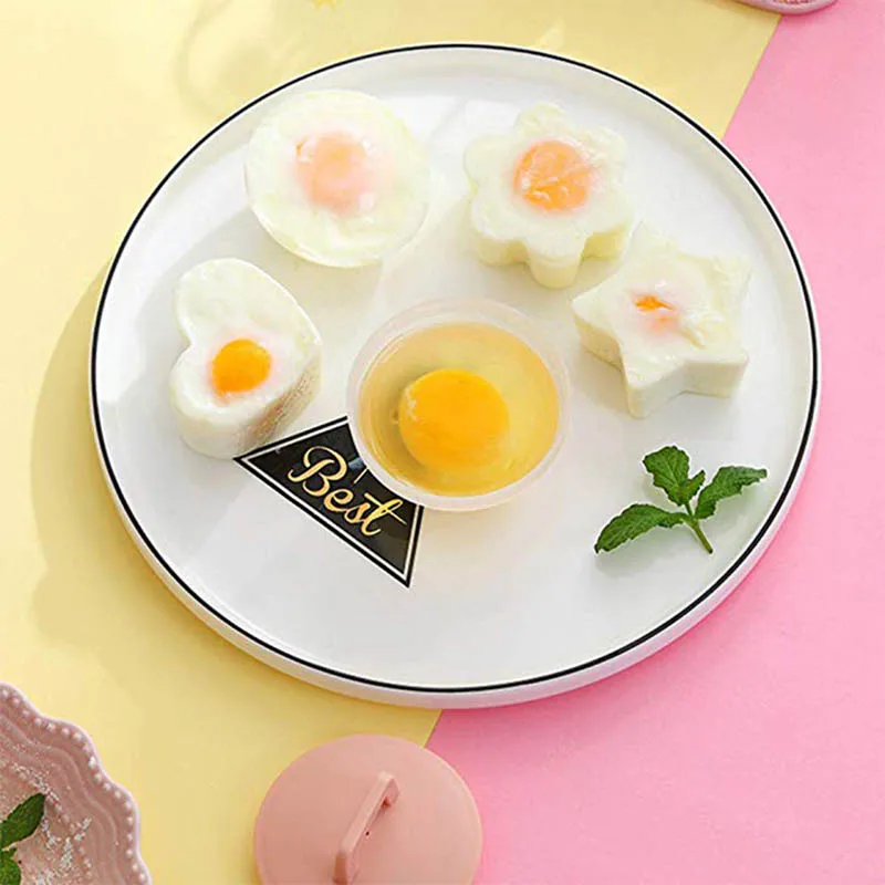 WALFOS 4 шт./компл. милый яйцо Пластик яйцеварка Кухня яйцо Плита инструменты яйцо пресс-формы, тем самым позволяя зернам раскрыться крышкой блинчика щетки