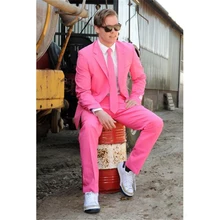 Брендовые новые мужские свадебные смокинги для жениха Tuxdos с тупым отворотом, отличная Мужская куртка, Блейзер, костюм из 2 предметов(пиджак+ брюки+ галстук