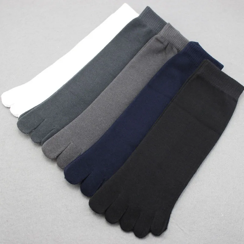 5 Pairs Man Five Fingers Socks Good Quality Cotton Simple Solid Black White Business Dress Deodorant Split Toe Sock Without Heel brand toe socks for men cotton black solid color business five fingers breathable deodorant casual sports 10 pairs free shipping