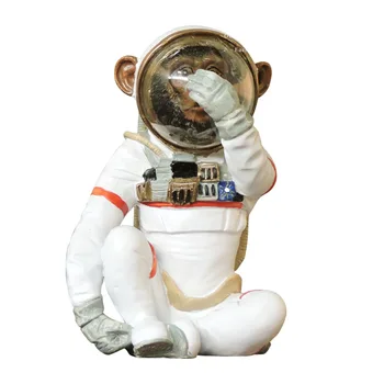 

Nordic Creative Outer Space Monkey Gorilla Cosmonaut Home Decoration Resin Art&Craft Desktop Statue Ornaments