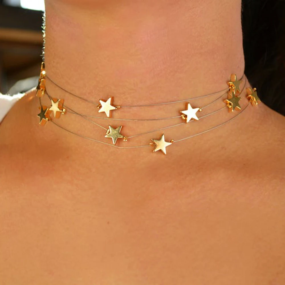 Multi Bintang Kalung/Mungil Bintang 
