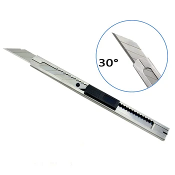 

1pcs 30 Degree Razor Blade Knife Sharp Portable Mini Auto-lock Utility Knife Stainless Steel Diy Art Cutter