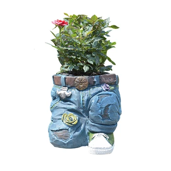 

Style Rural Garden Cowboy Flower Organ Trousers Originality Flowerpot Decorate Ornament Do Used Courtyard Gardening Balcony