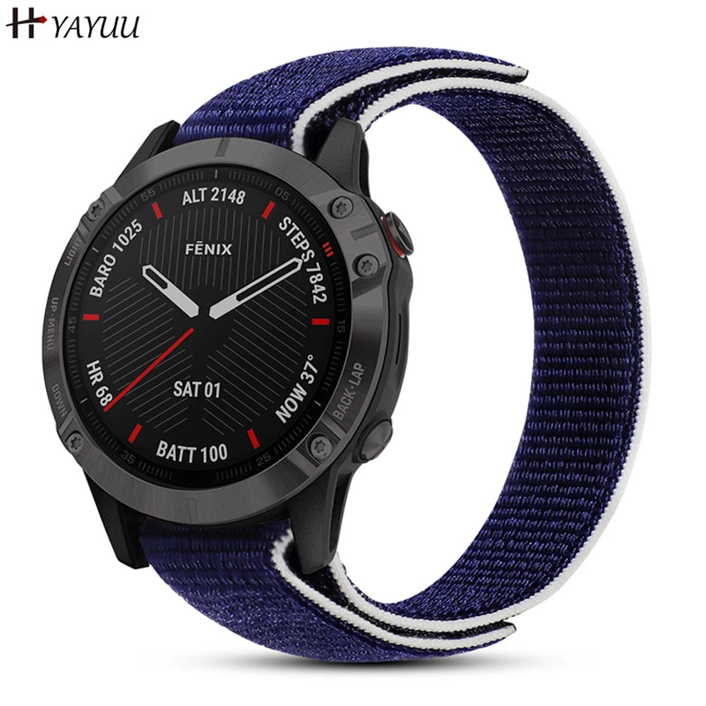 Yayuu 26 20 22mm Nylon Watch Band For Garmin Fenix 7x 6x Pro 7 7s 6 6s