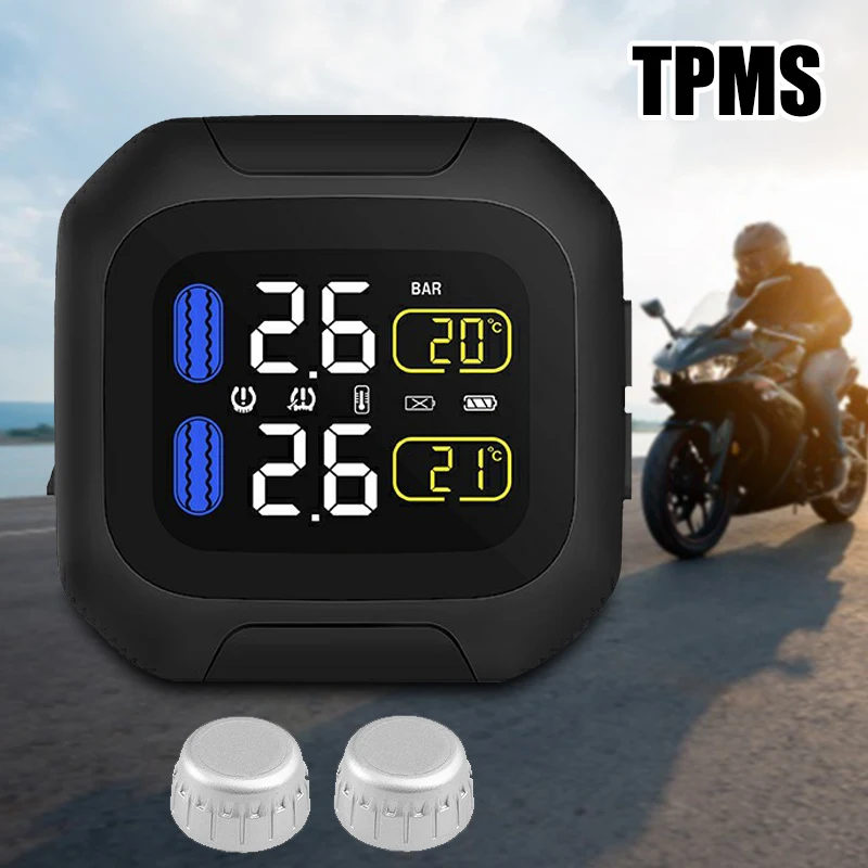 Система контроля давления в шинах мотоцикла TPMS с 2 датчиками для мотоцикла M3-WF F-Best - Тип: As show