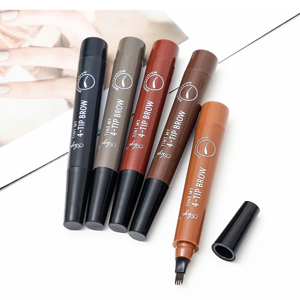 Eyebrow Pencil 4 claw Tattoo Pen Professional Long Lasting Waterproof Microblading Fine Sketch Liquid Eye Cosmetics 5