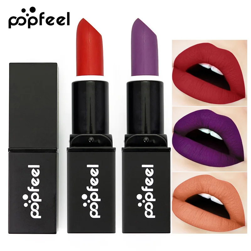 

Matte Velvet Lipstick Makeup Nude Waterproof Lip Stick Soft Cosmetics Tint Lip Balm Pencil Silky Red Moisturizer Lipbalm Pen 1Pc