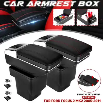 

Car Armrest Box Central Store Content Storage Box Interior Arm Rest For Ford/Focus 2 Mk2 2005-2011