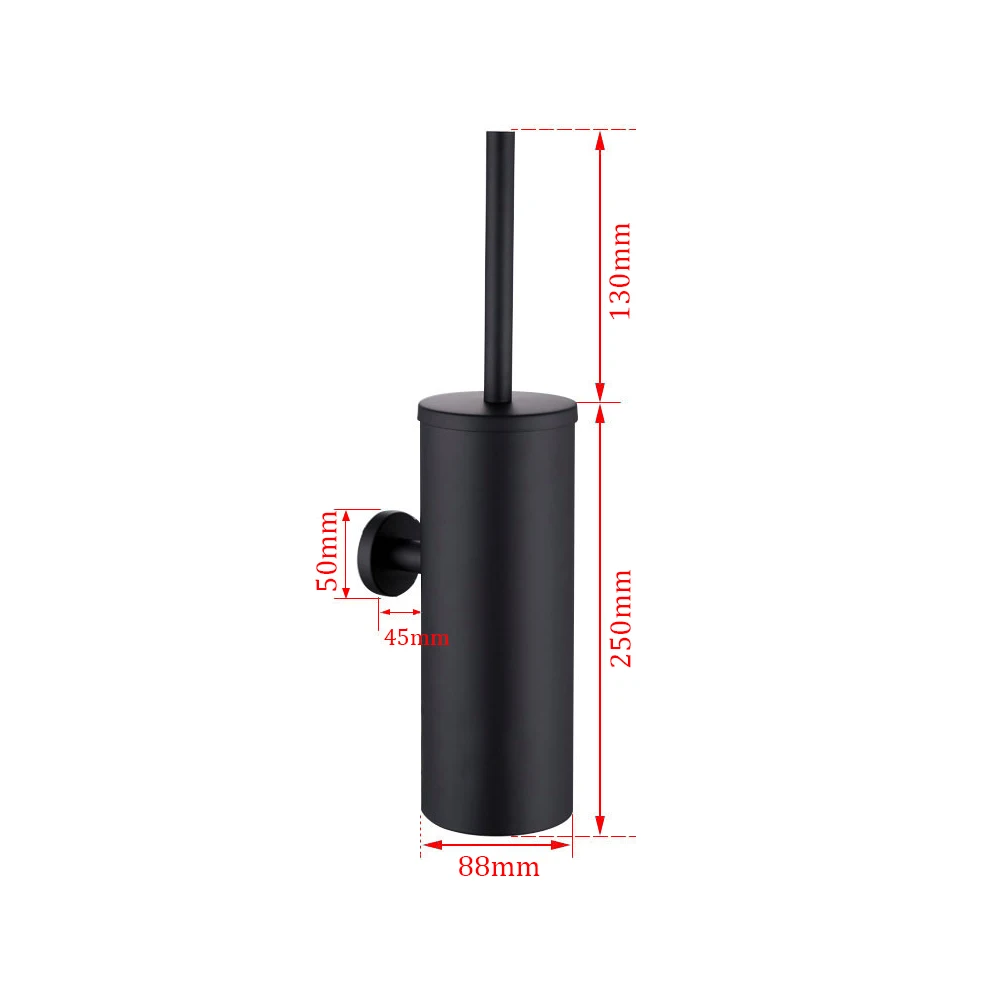 Toilet Brush Bathroom Wall Mounted Toilet Brush Holder Cleaning Tool Bathroom Accessorie Black Brushed Stainless Steel bathroom accessories toilet brush holder