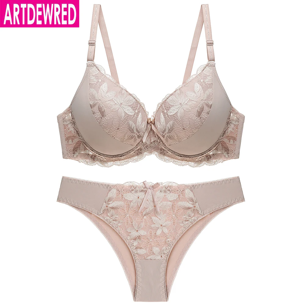 Big Size New Good Quality Women Bra Set Push Up Lace Bra Brief Sets Sexy Brassiere Embroidered Underwear Set 4 Big Size New Good Quality Women Bra Set Push Up Lace Bra Brief Sets Sexy Brassiere Embroidered Underwear Set - Image 4