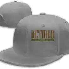 Пенсионер не моя проблема Для мужчин Snapback Flat Bill Бейсбол Кепки Регулируемая СЕРЫЙ